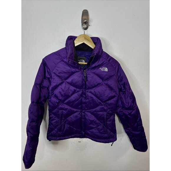 TNF  North Face Woman S Purple Down Quilted Jacket Coat - Picture 1 of 6